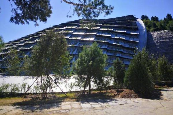 A severe thunderstorm with hail damaged hundreds of cars and rooftops in a suburban area