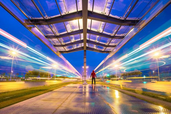 Middle school students designed a solar-powered backpack that charges mobile devices